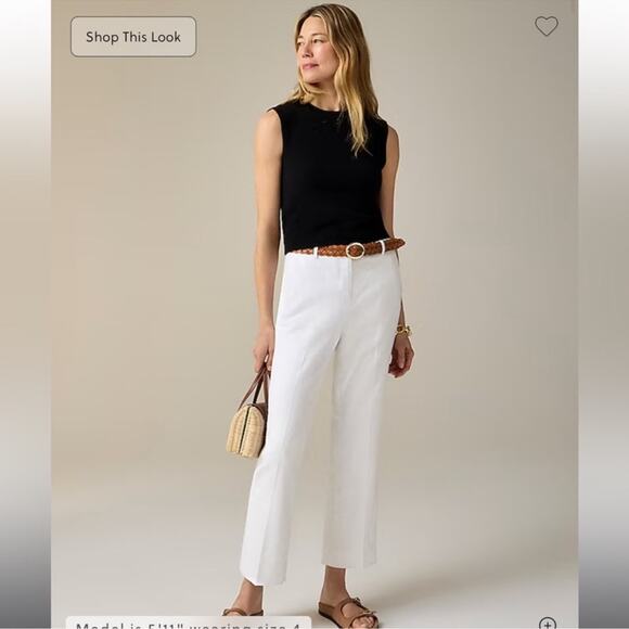 J.Crew Petite Kaya pant in stretch linen blend - Picture 1 of 9
